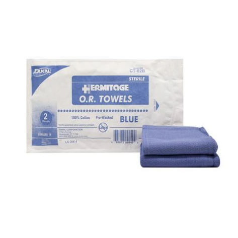 TOWELS OR STERILE 2S BLUE 2/PK 40/CS