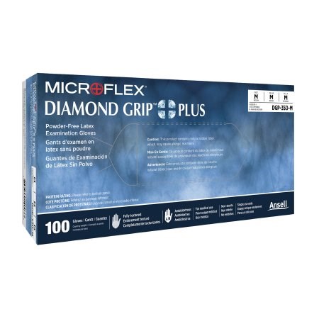 GLOVES DIAMOND GRIP PLUS LATEX MEDIUM