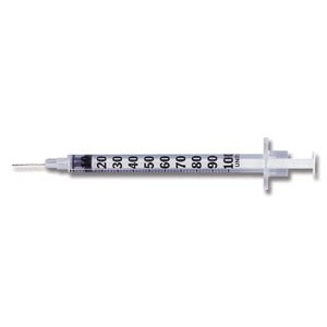 SYRINGE INSULIN U100 1ML 27G x 5/8" IV