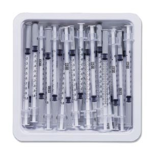 SYRINGE 1CC BD 26G x 3/8" ALLERGY TRAY