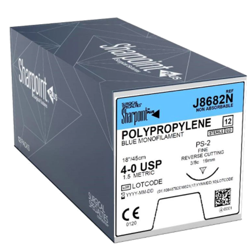 SUTURE 4/0 18" POLYPROPYLENE PS-2 19MM