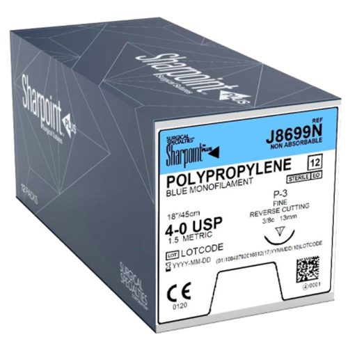 SUTURE 4/0 18" POLYPROPYLENE P-3 13MM