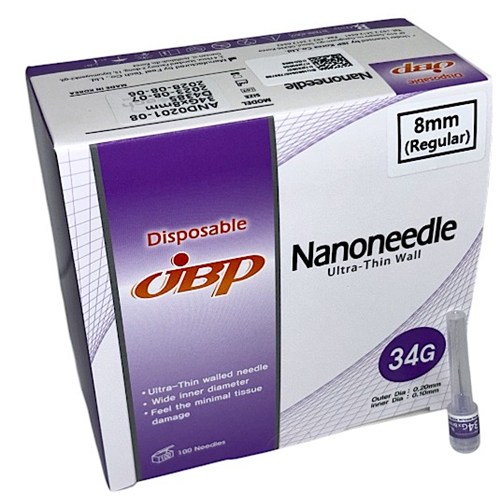 NEEDLE NANO 34GX8MM ULTRA THIN BX/100