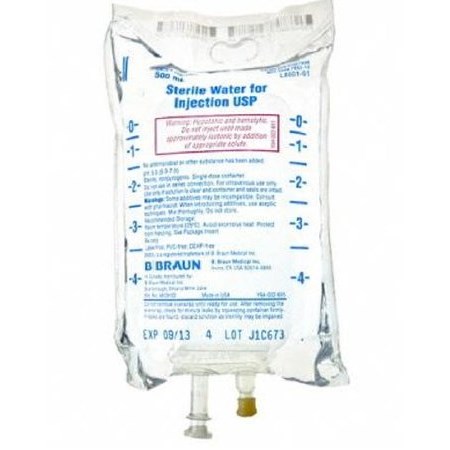 WATER STERILE INJ 500 ML BRAUN  24/CS