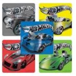 STICKERS 2.5" X 2.5" HOT WHEELS