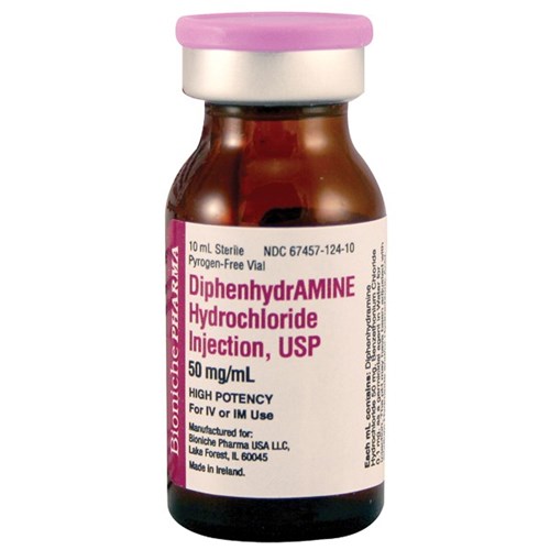 DIPHENHYDRAMINE INJ MDV 50MG/ML 10ML