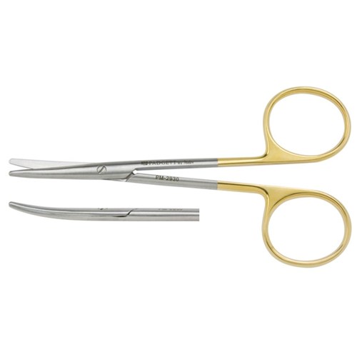 SCISSOR SURGICAL DEL CURVED 4.5" TC