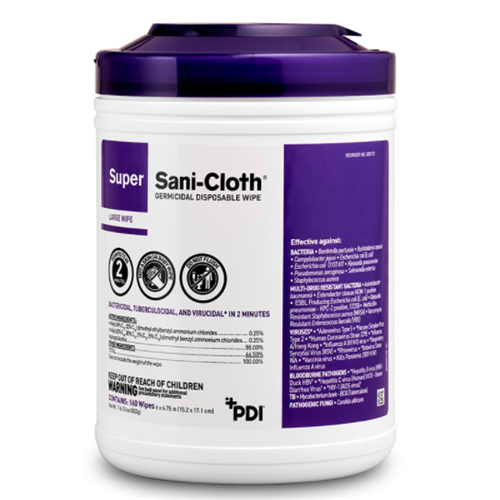 WIPES GERMICIDAL SUPER SANI-CLOTH 6x7