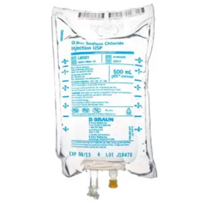 SODIUM CHLOR 0.9% 500 ML INJ BAG CS/24