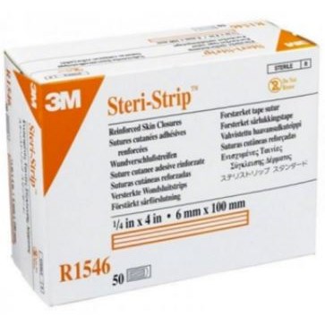 STERI STRIP SKIN CLOSURE 1/4x4" WH BX/50