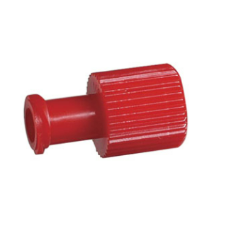 RED LUER CAP M/F END DUAL FUNCTION