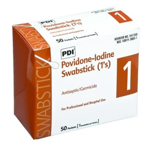 SWABSTICKS PREP POVIDINE IODINE 10/CS