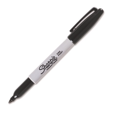 MARKER SHARPIE FINE POINT BLACK PK/36