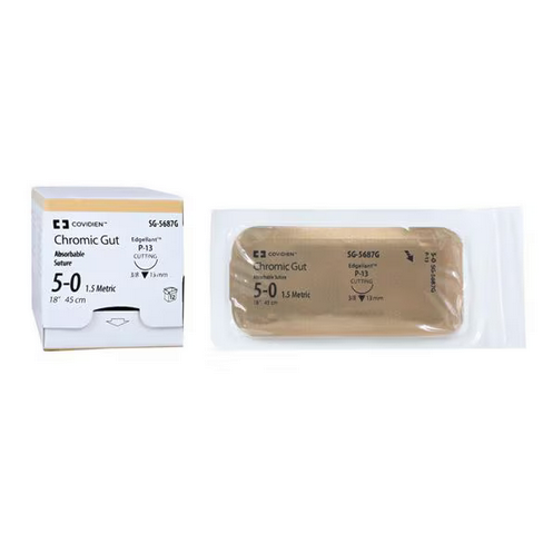 SUTURE 5/0 18" CHROMIC GUT P-13  12/BX