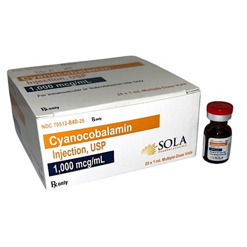 VITAMIN B12 INJ VL 1000MCG/ML 1ML BX/25