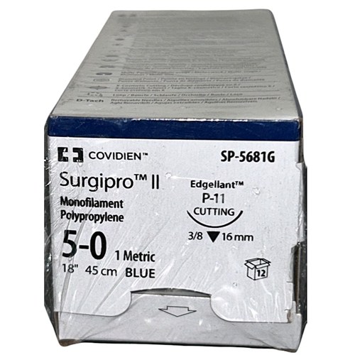 SUTURE 5/0 18" POLYPROPYLENE P-11 3/8