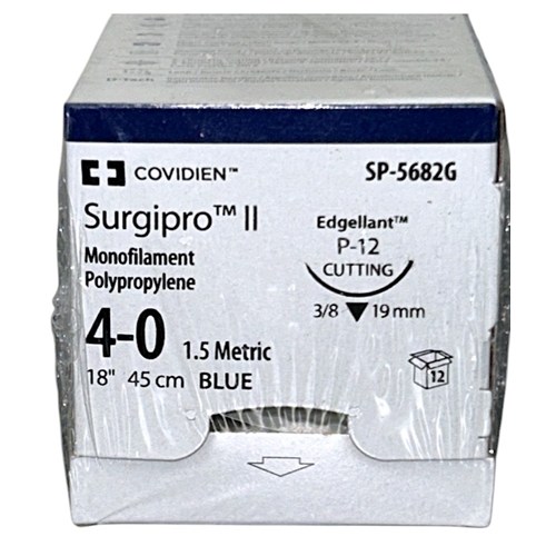 SUTURE 4/0 18" POLYPROPYLENE P-12 BX/12