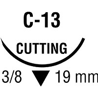 SUTURE 5/0 18" POLYPROPYLENE C-13