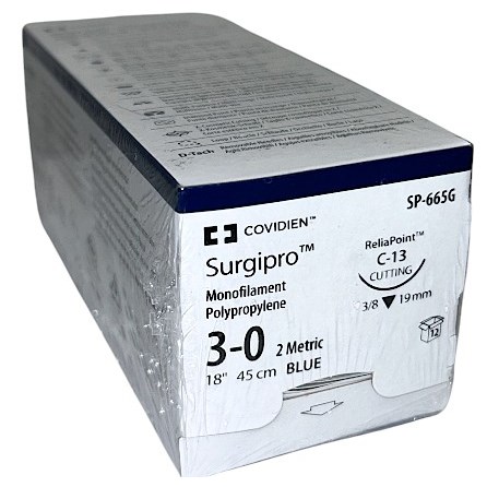 SUTURE 3/0 18" POLYPROPYLENE C-13 BX/12