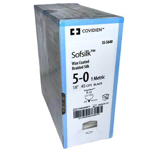 SUTURE 5/0 18" SOFSILK P-13 BX/36