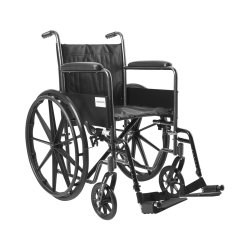 WHEELCHAIR 18" FIXED ARM SWING AWAY FT