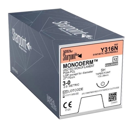 SUTURE 3/0 27" MONODERM SH 26MM