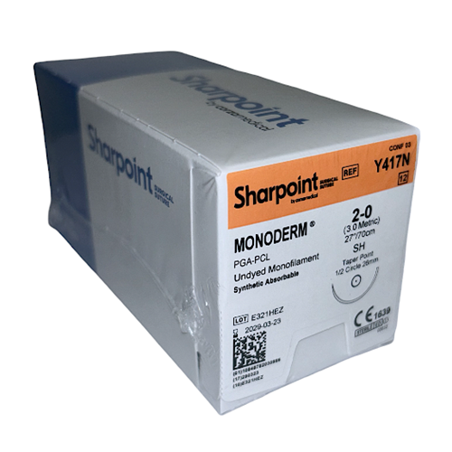 SUTURE 2/0 27" MONODERM PGCL UNDY BX/12