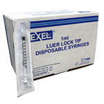 SYRINGE ONLY 1ML EXEL LUER LOK  BX/100