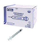 SYRINGE ONLY 3ML EXEL LUER LOK BX/100