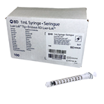 SYRINGE ONLY 1ML BD LUER LOK BX/100