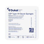 GAUZE SPONGE 4X4 8-PLY STERILE 128BX/CS