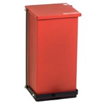 BAKED ENAMEL STEEL CAN, RED, 8 GAL