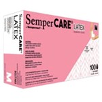 GLOVES LATEX SEMPERCARE MEDIUM BX/100