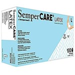 GLOVES LATEX SEMPERCARE LARGE BX/100