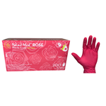 GLOVES NITRILE ROSE MEDIUM STARMED