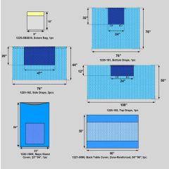 BASIC PACK X SURGICAL 60x44" W/ DRAPE