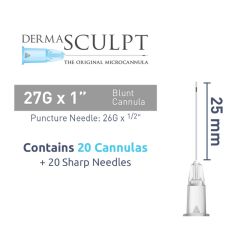 CANNULA 27G X 1" 25MM DERMASCULPT