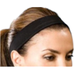 HEADBAND COTTON BLACK DISPOSABLE BX/500